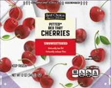 Best Choice Pitted Red Tart Cherries Unsweetened , 12 oz