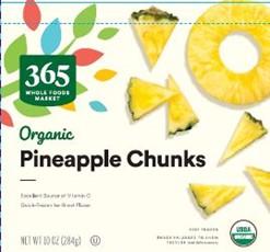 365 Organic Pineapple Chunks , 10 oz