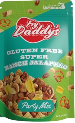 Fry Daddy’s Band Ranch Gluten Free Party Mix 10oz UPC 860007669576, Bagged