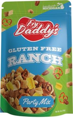 Fry Daddy’s Band Cheddar Gluten Free Party Mix 10oz UPC 860007669569, Bagged