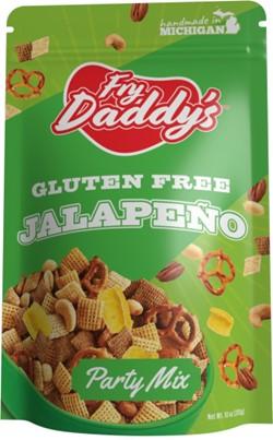 Fry Daddy’s Band Jalapeno Gluten Free Party Mix 10oz UPC 860007669552, Bagged