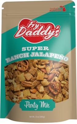 Fry Daddy’s Band Super Ranch Jalapeno Party Mix 12oz UPC 850058648044, Bagged