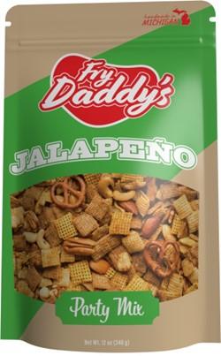 Fry Daddy’s Band Jalapeno Party Mix 12oz UPC 850047648013, Bagged