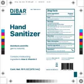 Dibar Labs Hand Sanitizer, 16 oz