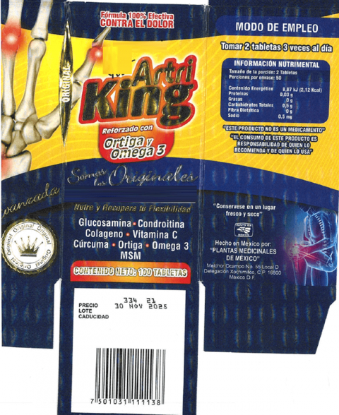 Artri King Reforzado con Ortiga y Omega 3