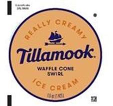 Image 2: Top of Lid Tillamook Waffle Cone Swirl Ice Cream