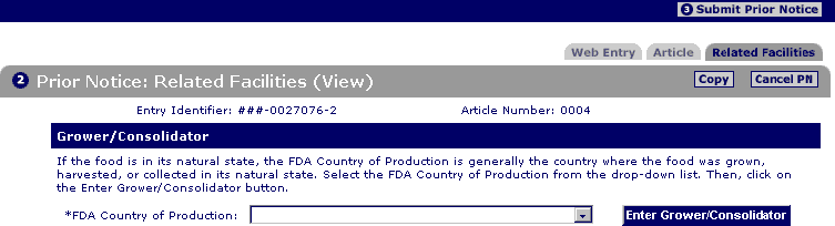 PNSI - Creating and Submitting a Prior Notice Fig 26a