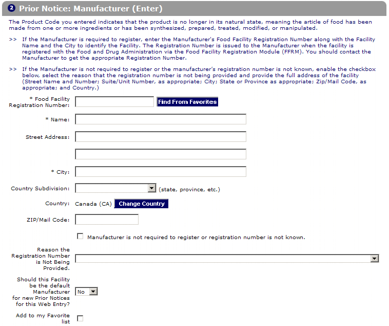 PNSI - Creating and Submitting a Prior Notice Fig 27