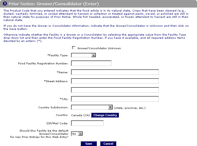 PNSI - Creating and Submitting a Prior Notice Fig 27a