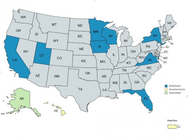 Map of Domestic Mutual Reliance Partnership Agreements in the USA