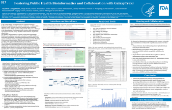 Poster Image - Fostering Public Health Bioinformatics and Collaboration with GalaxyTrakr