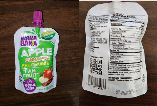 Sample Product Image of WanaBana Apple Cinnamon Fruit Puree Pouches