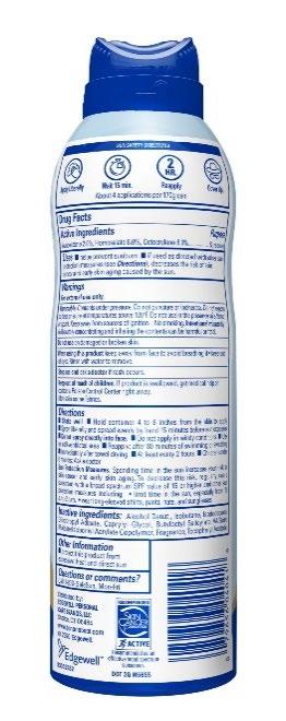 2.	“Product image back label, Banana Boat hair & scalp sunscreen spray 6 oz”