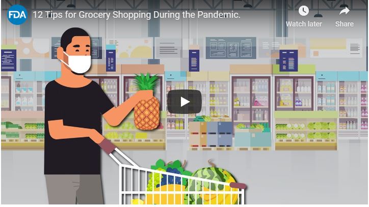 Captura de pantalla de video de compras de comestibles personales