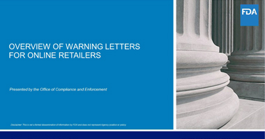 CTP Overview of Warning Letters for Online Retailers webinar thumbnail