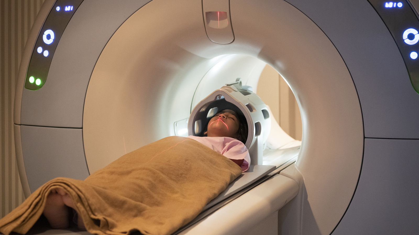 Child inside MRI scanner