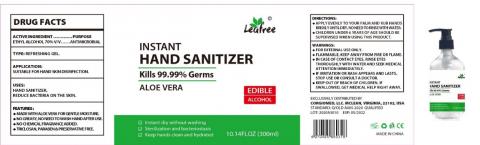Labeling, Leafree Instant Hand Sanitizer, 10.14 fl oz
