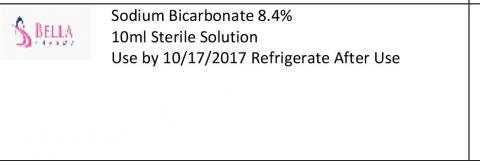 "Bella Pharma Sodium Bicarbonate 8.4%, 10ml Sterile Solution"