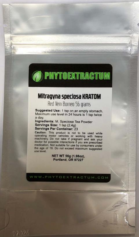 "PHYTOEXTRACTUM MITRAGYNA SPECIOSA KRATOM RED VEIN BORNEO 56G"