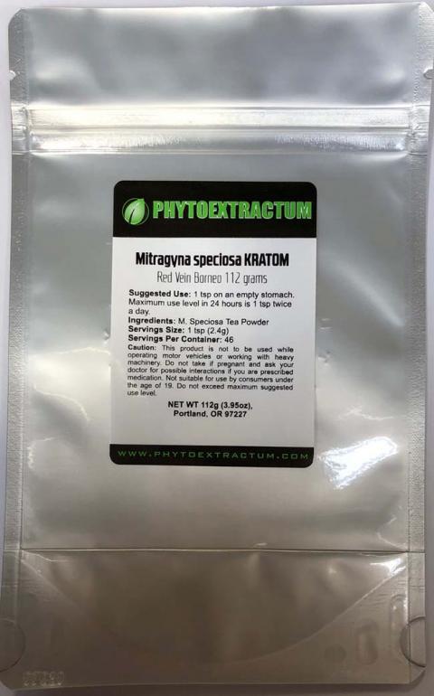 "PHYTOEXTRACTUM MITRAGYNA SPECIOSA KRATOM RED VEIN BORNEO 112G"