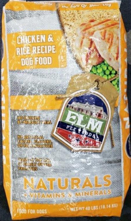 Elm Pet Food, Chicken & Rice Recipe, front label