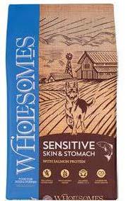 Image 65. “Wholesomes Sensitive Skin & Stomach with salmon protein, Front Label”