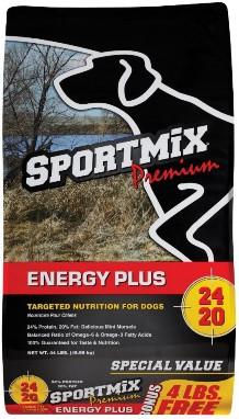 SPORTMIX, Premium, ENERGY PLUS, TARGETED NUTRITION FOR DOGS 24 20