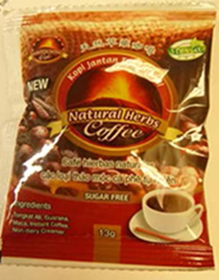 Picture of front label, Natural Herbs Coffee