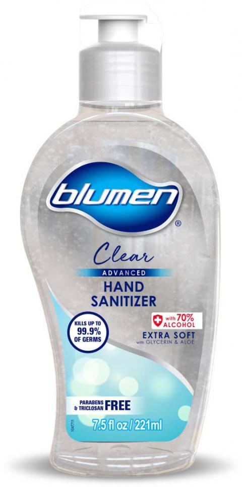 Product image, BLUMEN ADVANCED CLEAR HAND SANITIZER 7.5 FLOZ 