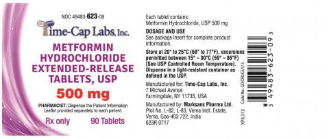 Metformin Hydrochloride Extended-Release Tablets, USP 500mg Pack size: 90 Tablets