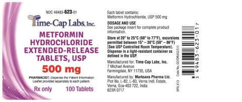 Metformin Hydrochloride Extended-Release Tablets, USP 500mgPack size: 100 Tablets