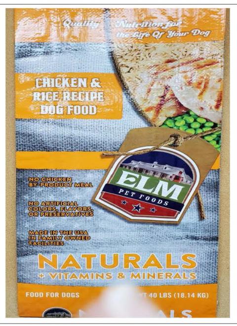 Front Image – Elm Pet Foods Chicken & Rice Recipe Dog Food 40 lbs.