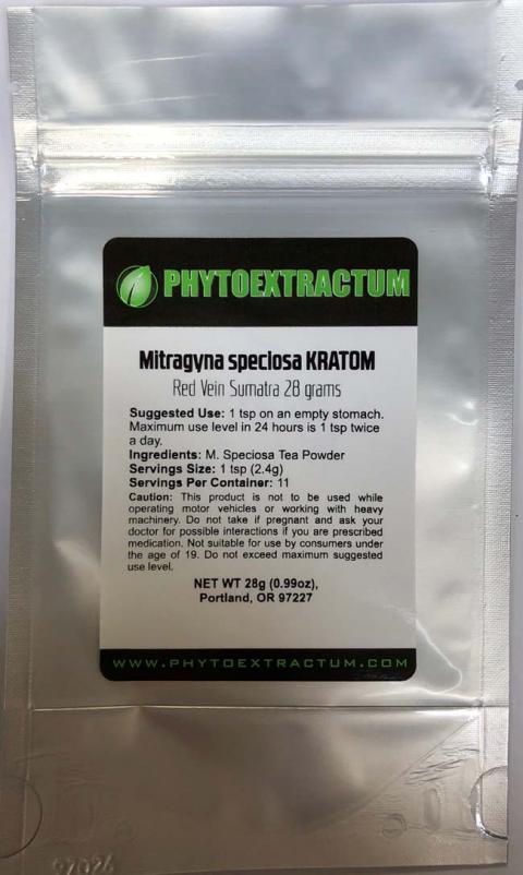 "PHYTOEXTRACTUM MITRAGYNA SPECIOSA KRATOM RED VEIN SUMATRA 28G"