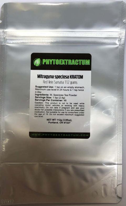 "PHYTOEXTRACTUM MITRAGYNA SPECIOSA KRATOM RED VEIN SUMATRA 112G"