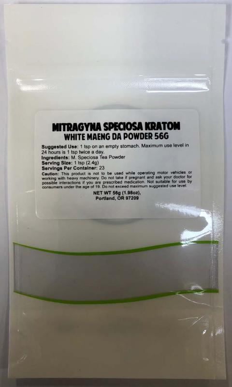 "MITRAGYNA SPECIOSA KRATOM WHITE MAENG DA POWDER 56 G"