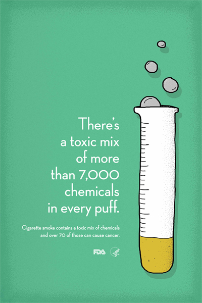 There is a toxic mix of more than 7000 chemicals in every puff poster