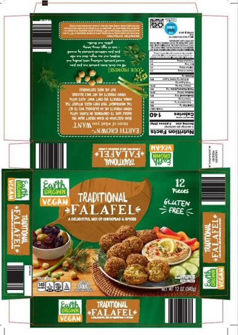 “Package, Earth Grown Vegan Traditional Falafel”