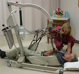 Patient in Lift Device