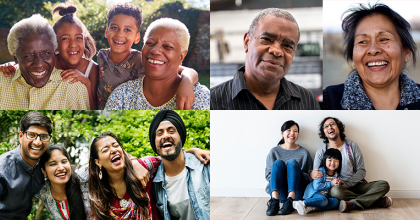 Collage of diverse group of people.