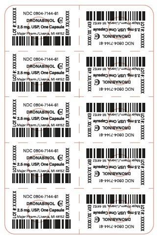 Image 3, Blister Packaging Label for Dronabinol Capsules, USP, 2.5 mg