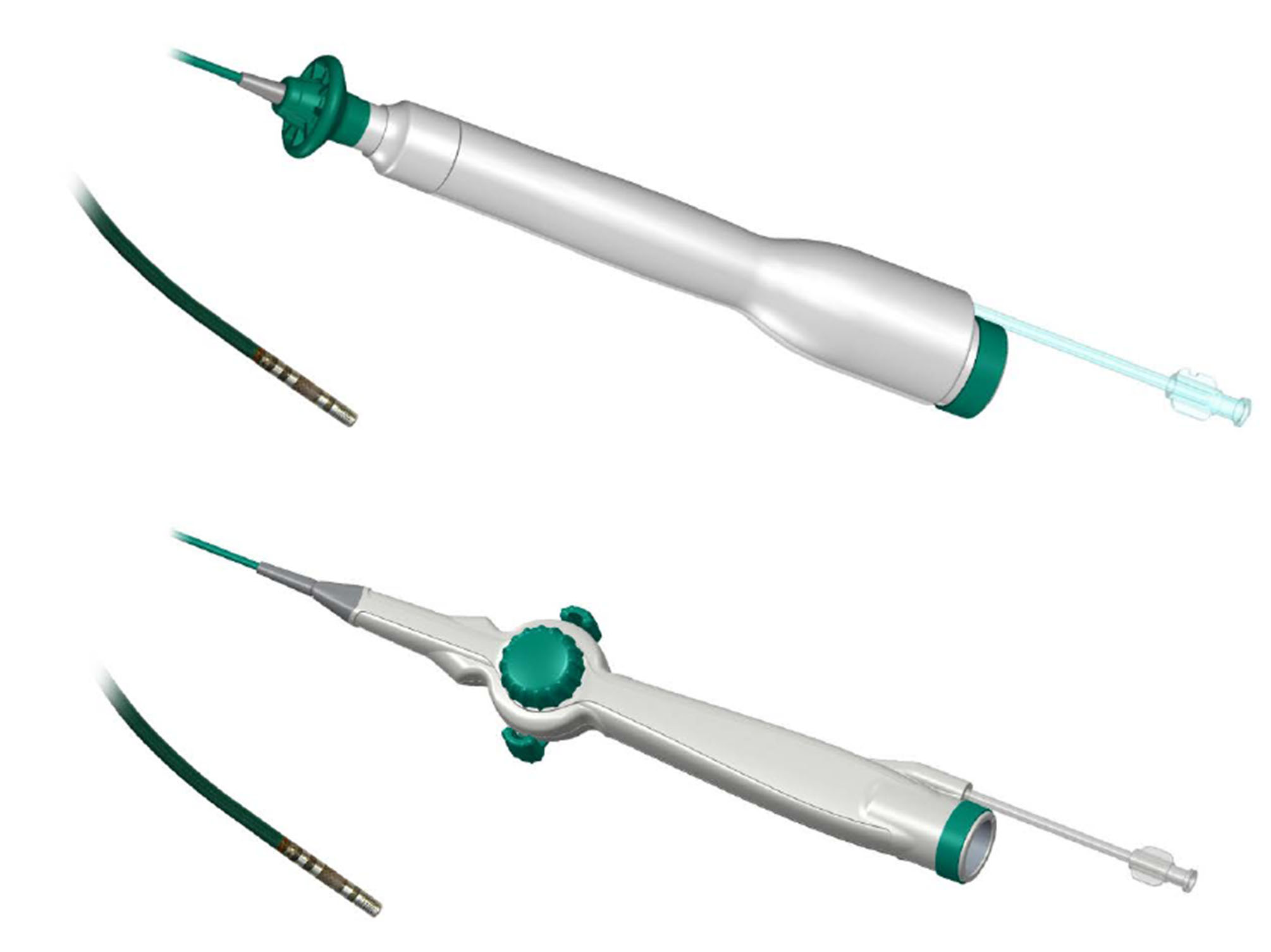 FlexAbility Ablation Catheters pictured include Sensor Enabled Uni-Directional on the top and Sensor Enabled Bi-Directional on the bottom.