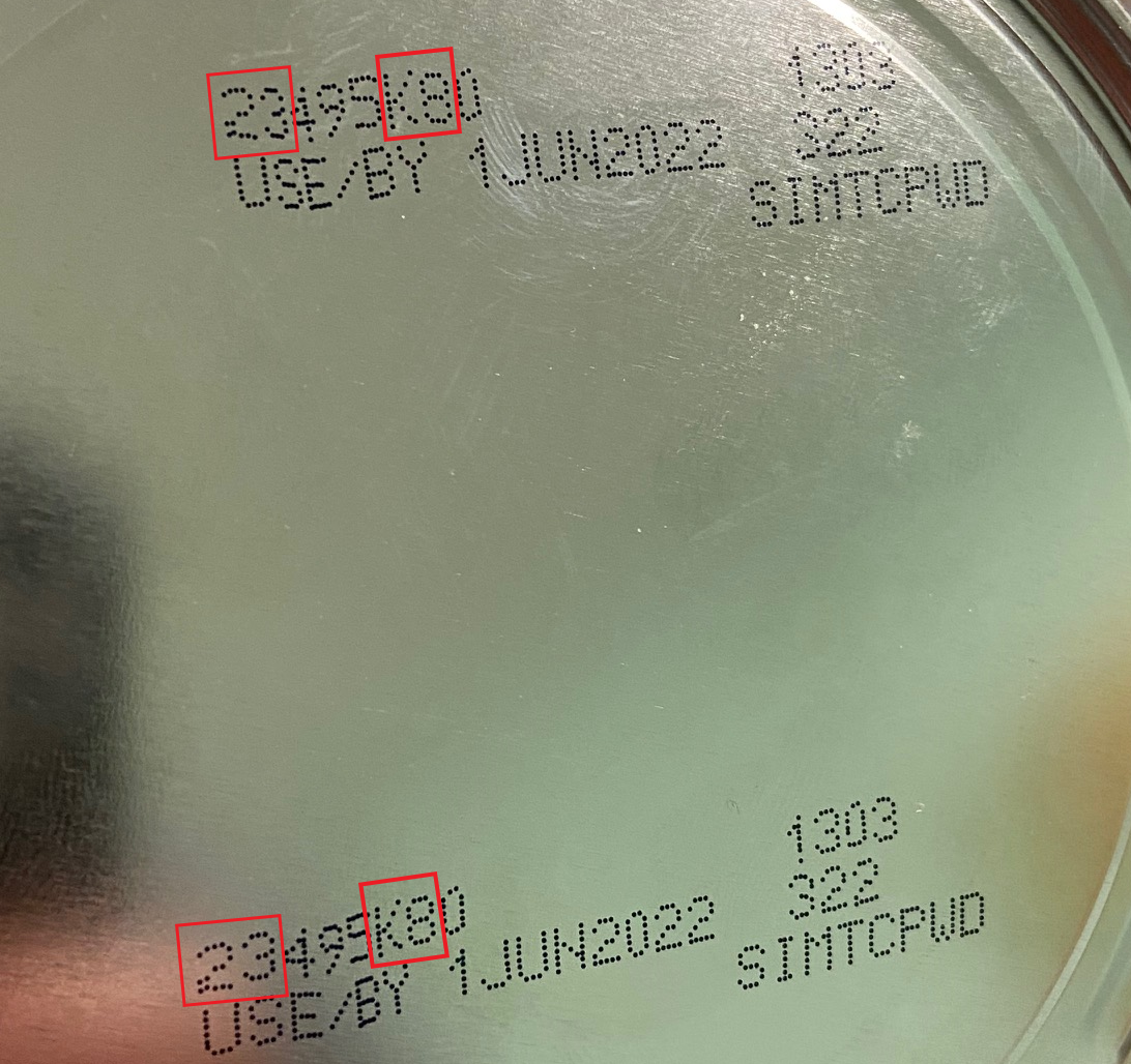 Sample Product Image from the FDA Investigation of Cronobacter and Salmonella Complaints about Powdered Infant Formula (February 2022)