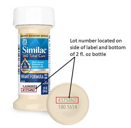 Labeling, displays the location of the lot code on the individual unit