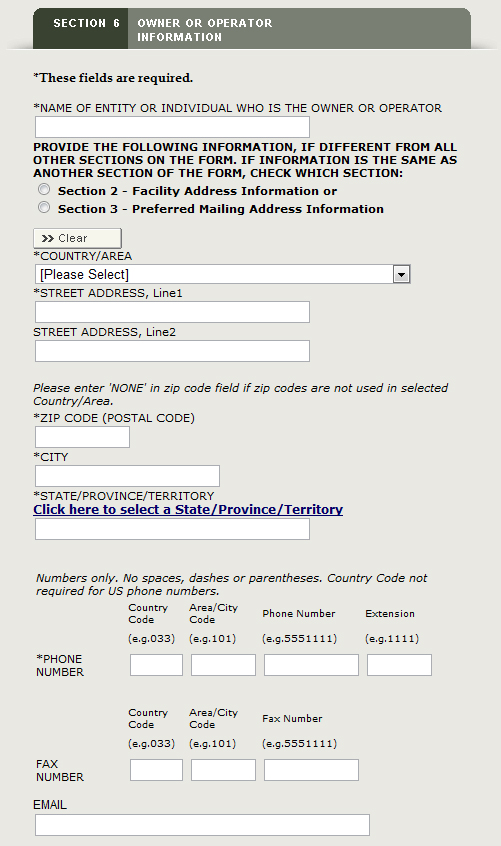 Shell Egg New Registration - Section 6