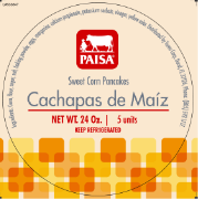Producto Cachapas de Maiz Paisa.