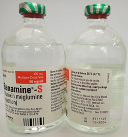 Image 4 “Photograph of front and side labeling, Banamine-S 100 mL, Batch 3511103”