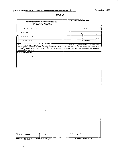 Guide to Inspections of Low Acid Canned Food form1