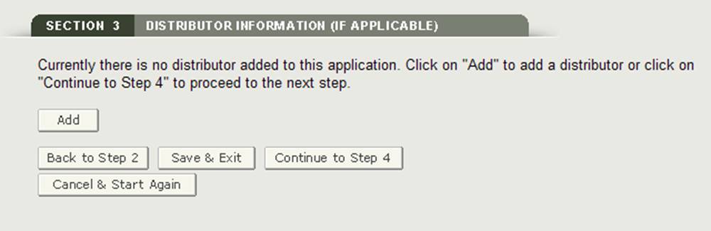 Section 3: Choose to Add Distributor