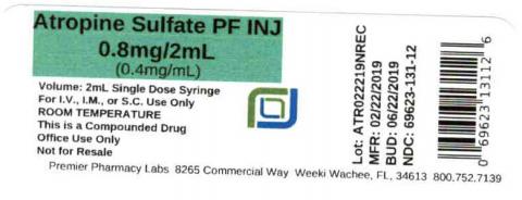 Atropine Sulfate PF INJ, 0.8mg/mL (0.4mg/mL), Premier Pharmacy Labs