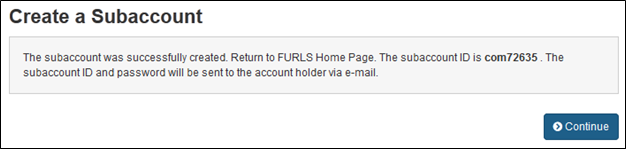 FDA Industry Systems User Guide: Subaccount Management - Figure 3